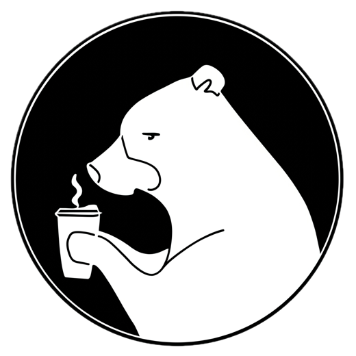 Cafetería con logo de oso tomando café — lugar adherido a Wana Pet Lovers