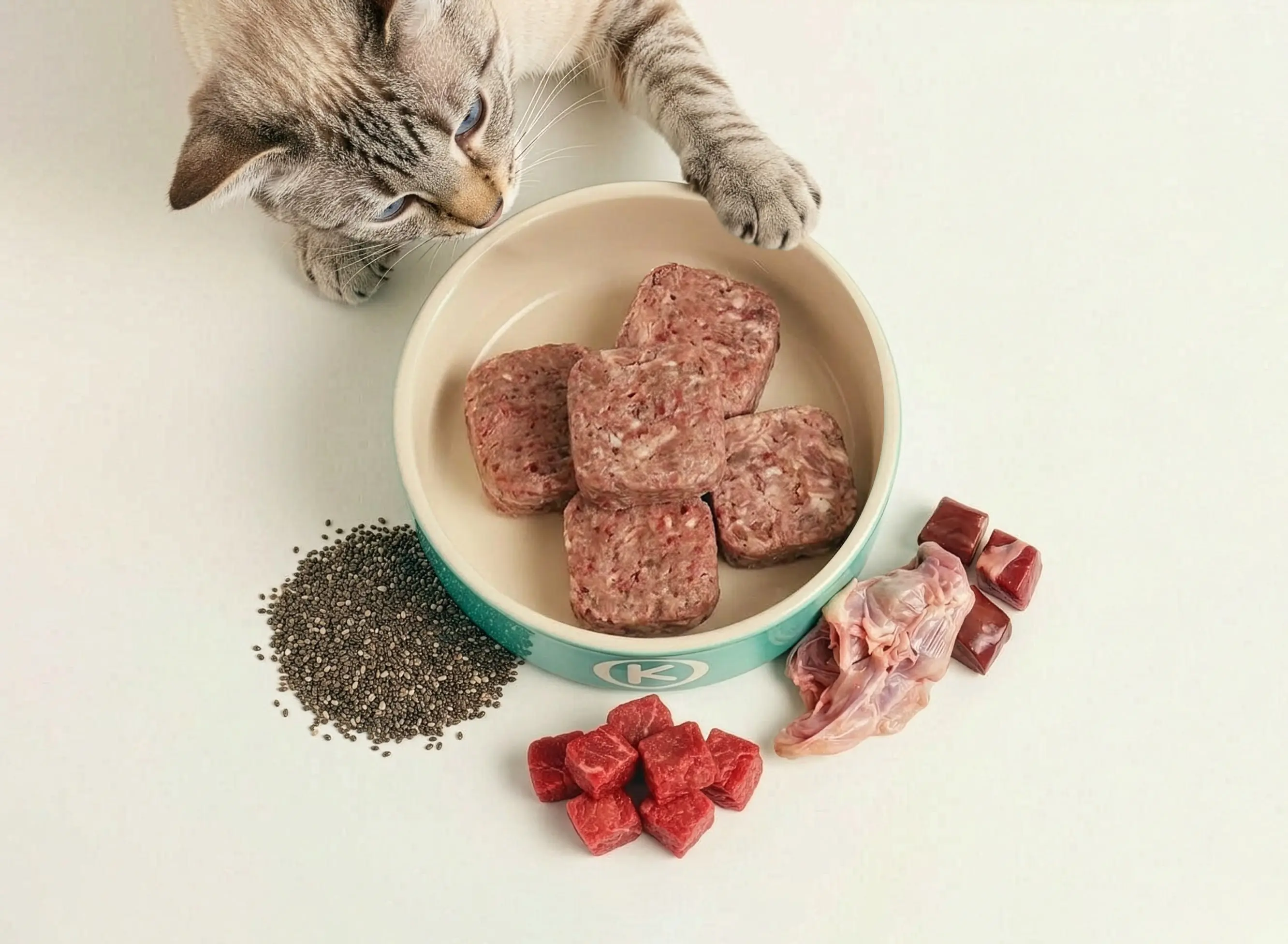 Gato comiendo Kalbby
